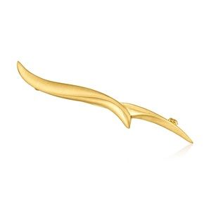 SOLID 18K GOLD ANGELA CUMMINGS VINTAGE 1984 SEAGULL PIN BROOCH
